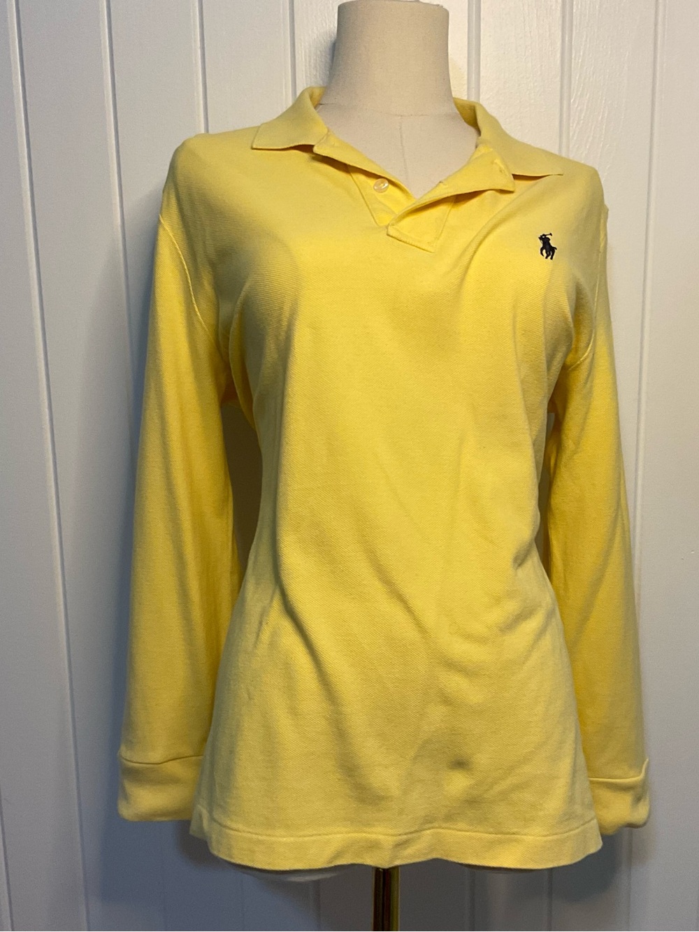 Ralph Lauren Light Yellow Long Sleeve Polo Top